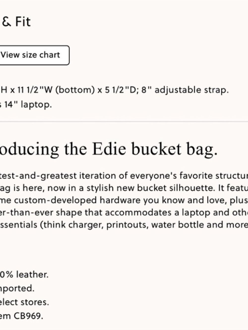 NEW J. Crew Edie Bucket Bag Italian Leather Natural work bag office CB969 $268 - Picture 2 of 6